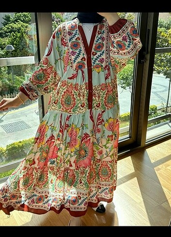 Zara model viskon elbise 