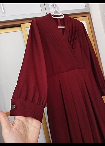 44 Beden bordo Renk Bordo elbise