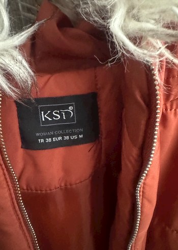 Kiremit rengi Kürk Detaylı Kadın Kışlık Mont - Görsel 2