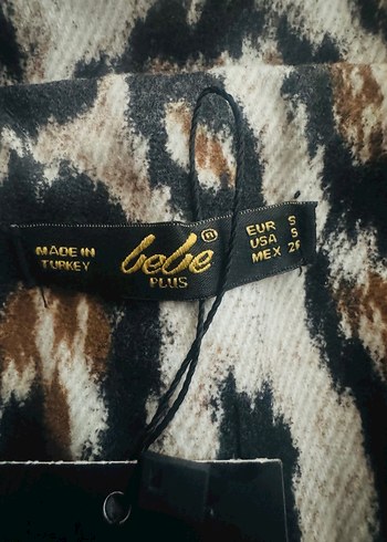 Leopar Desenli Kahverengi Kadın Uzun Kaban - Görsel 4