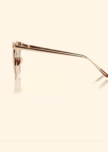 Bej Kadın Güneş Gözlüğü Parlak Çerçeve - Görsel 3