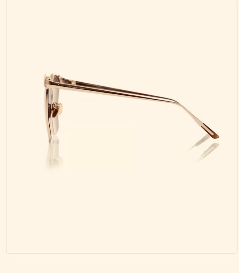 Bej Kadın Güneş Gözlüğü Parlak Çerçeve - Görsel 3