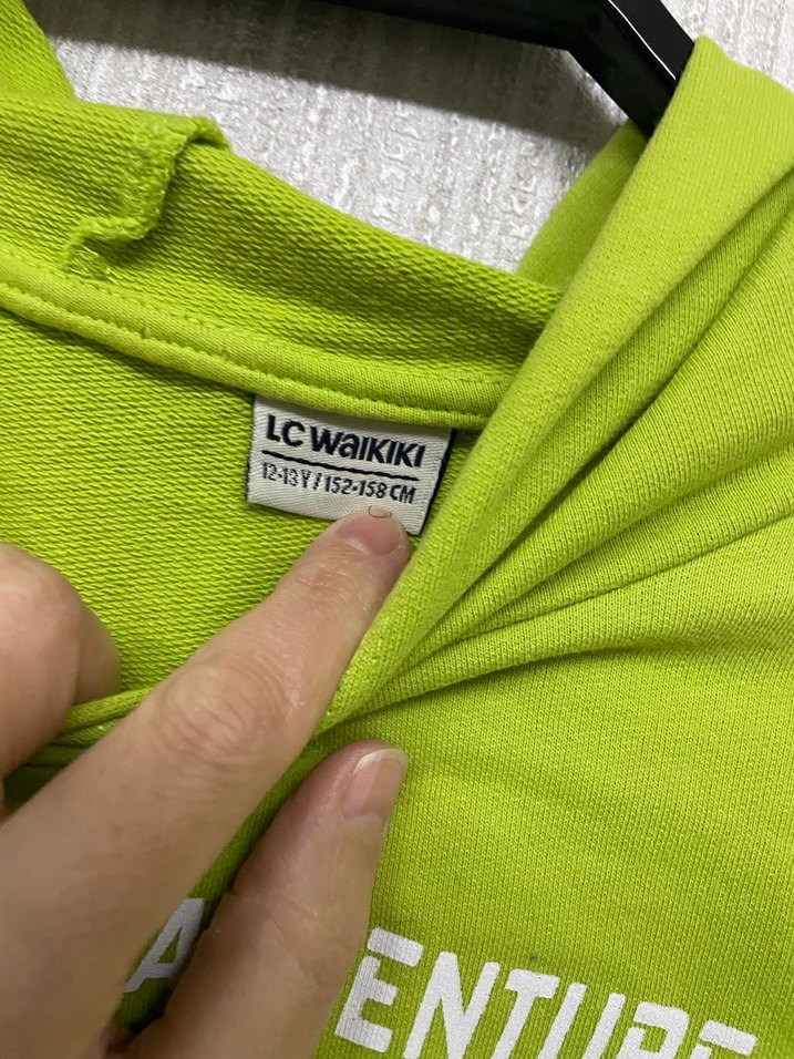 Kapüşonlu Yeşil  Sweatshirt - Görsel 3