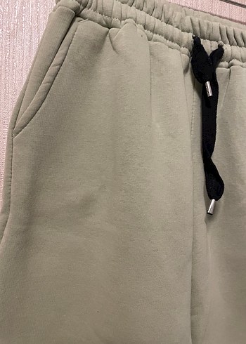 Kalın Yeşil Rahat Kesim Eşofman Altı - Görsel 2