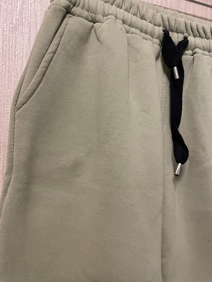 Kalın Yeşil Rahat Kesim Eşofman Altı - Görsel 2