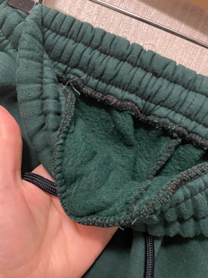 Kalın Yeşil Rahat Kesim Eşofman Altı - Görsel 3