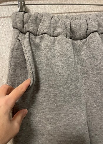 Gri Kalın Rahat Kesim Eşofman Altı - Görsel 2