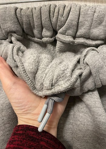 Gri Kalın Rahat Kesim Eşofman Altı - Görsel 3