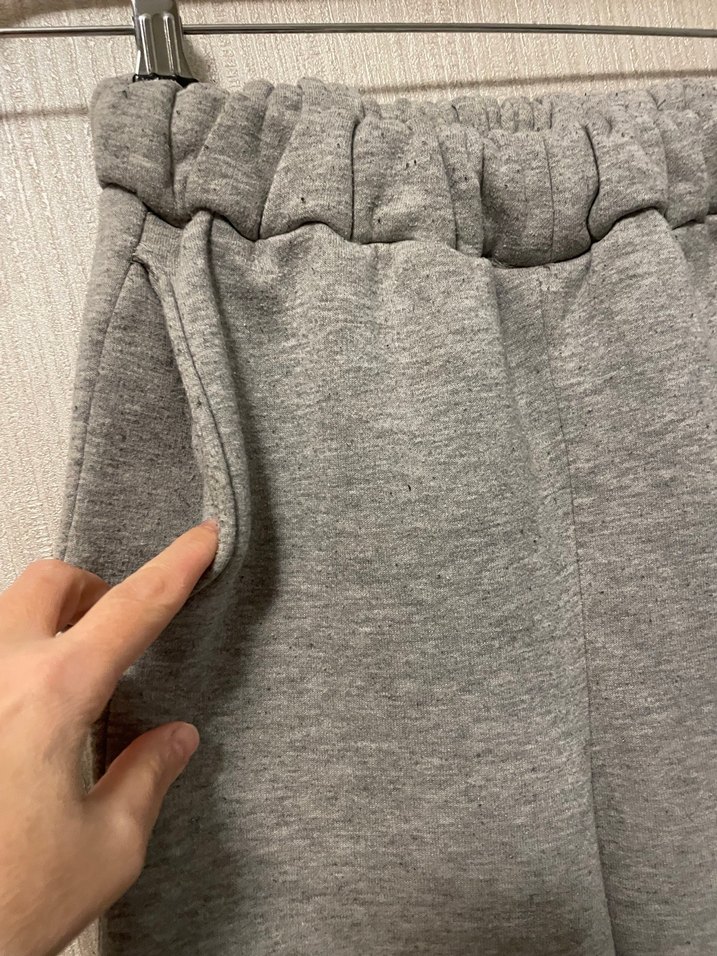 Gri Kalın Rahat Kesim Eşofman Altı - Görsel 2