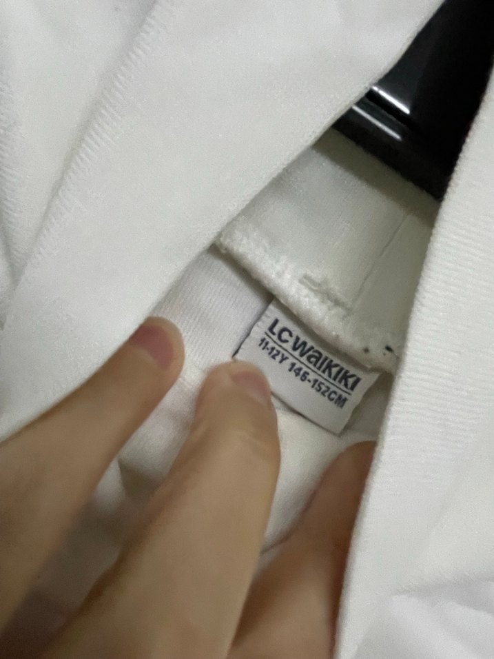 Beyaz Erkek Boğazlı Basic Sweatshirt - Görsel 4