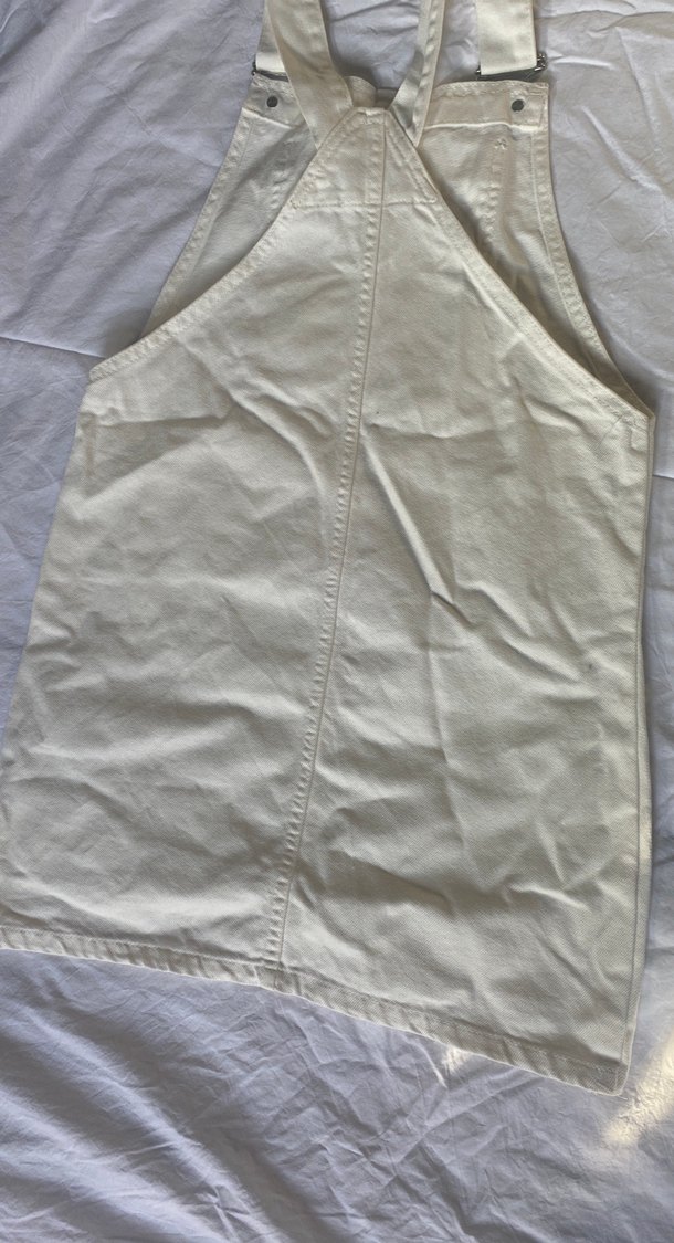 Kadın Beyaz Midi Askılı Tulum - Görsel 2