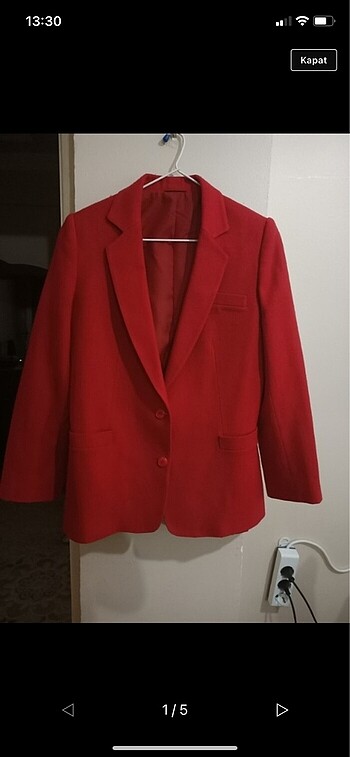 Kırmızı blazer ceket