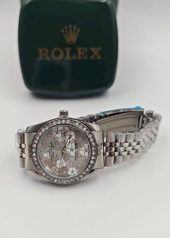 Beden gri Renk Rolex dayjust taşlı bayan saat