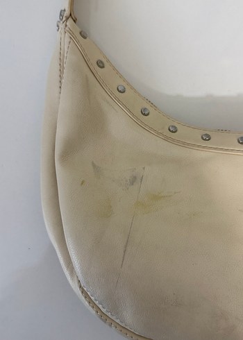 Bej Nakışlı Deri Bohem Kadın Çantası - Görsel 4