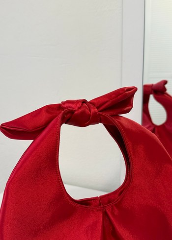 Kırmızı Fiyonk Detaylı Kadın Çanta - Görsel 2