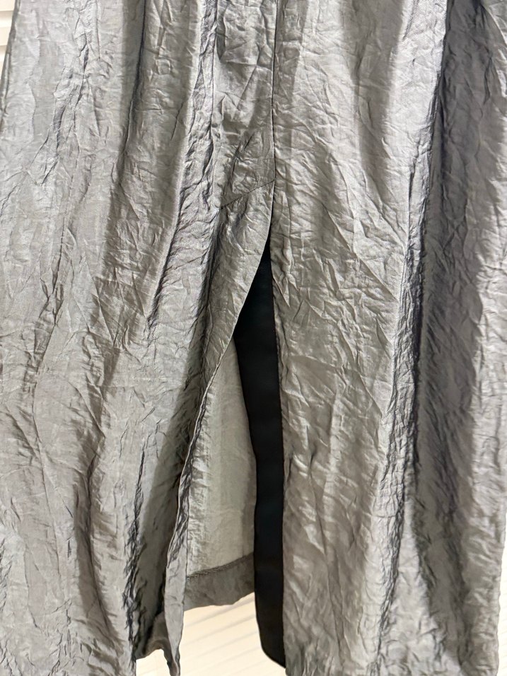 Yeşil Uzun saten Straplez Elbise - Görsel 5