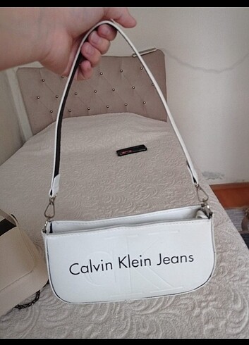 Calvin Klein Ck beyaz çanta