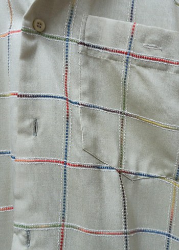 Gri Kareli Kısa Kollu Erkek Gömlek - Görsel 3