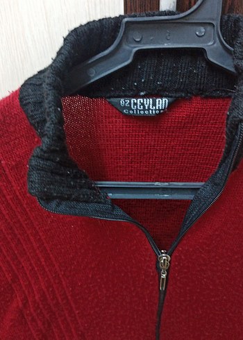 Kırmızı Fermuarlı Erkek Çocuk Hırka - Görsel 2