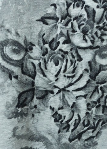 Gri Uzun Kollu Baskılı Kadın Tişört - Görsel 2