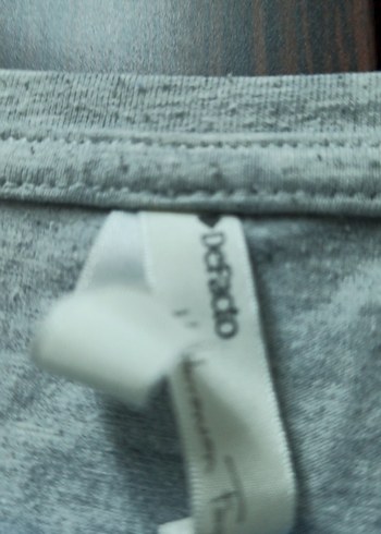 Gri Uzun Kollu Baskılı Kadın Tişört - Görsel 3