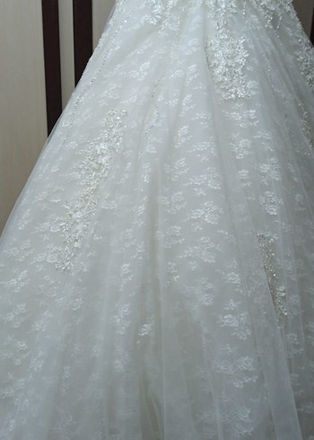 Straplez Vintage Prenses Gelinlik - Görsel 5