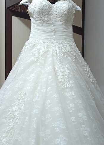 Straplez Vintage Prenses Gelinlik - Görsel 4