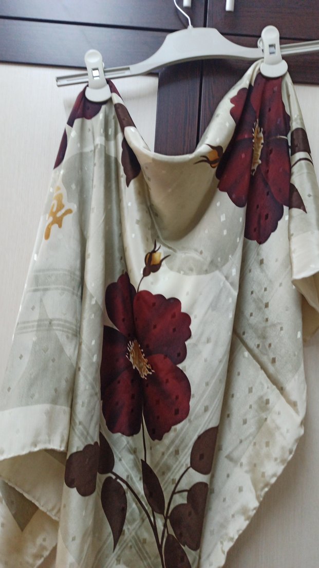 Gri Beyaz Bohem Tarzı Kadın Fular - Görsel 4