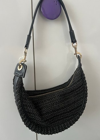 Zara Siyah Örgü Çanta - Görsel 3