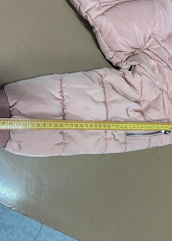 Kız Çocuk Pudra Kapüşonlu Fermuarlı Mont - Görsel 6