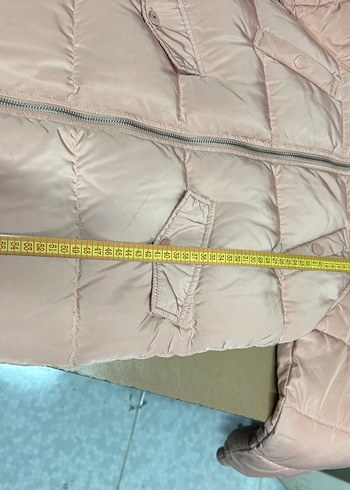 Kız Çocuk Pudra Kapüşonlu Fermuarlı Mont - Görsel 5