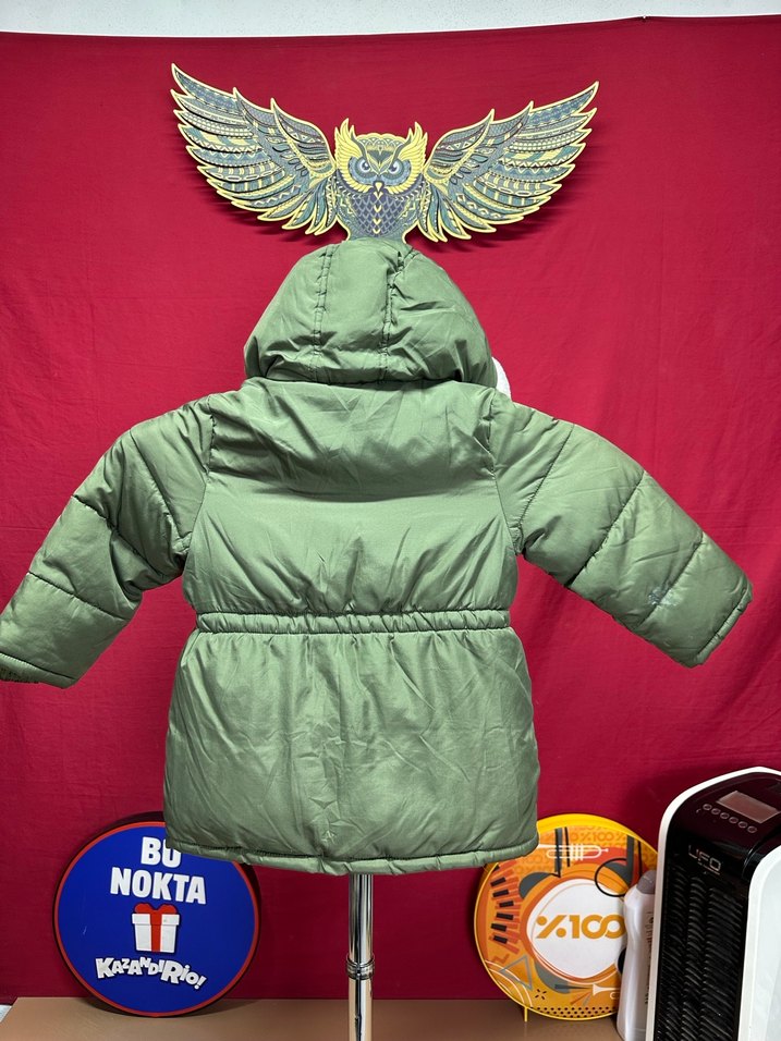 Erkek Çocuk Kamuflaj Desenli Kapüşonlu Mont - Görsel 3