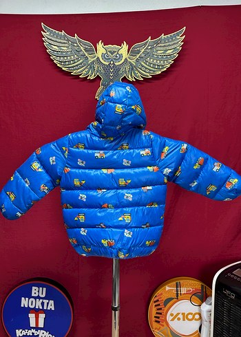 Kapüşonlu Renkli Erkek Çocuk Mont - Görsel 2