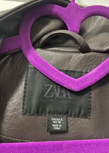 Zara Kadın Siyah Deri Ceket - Görsel 3