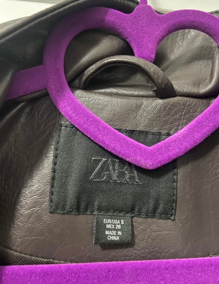 Zara Kadın Siyah Deri Ceket - Görsel 3