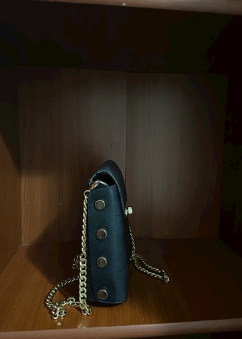 Siyah Deri Kadın Omuz Çantası - Görsel 3