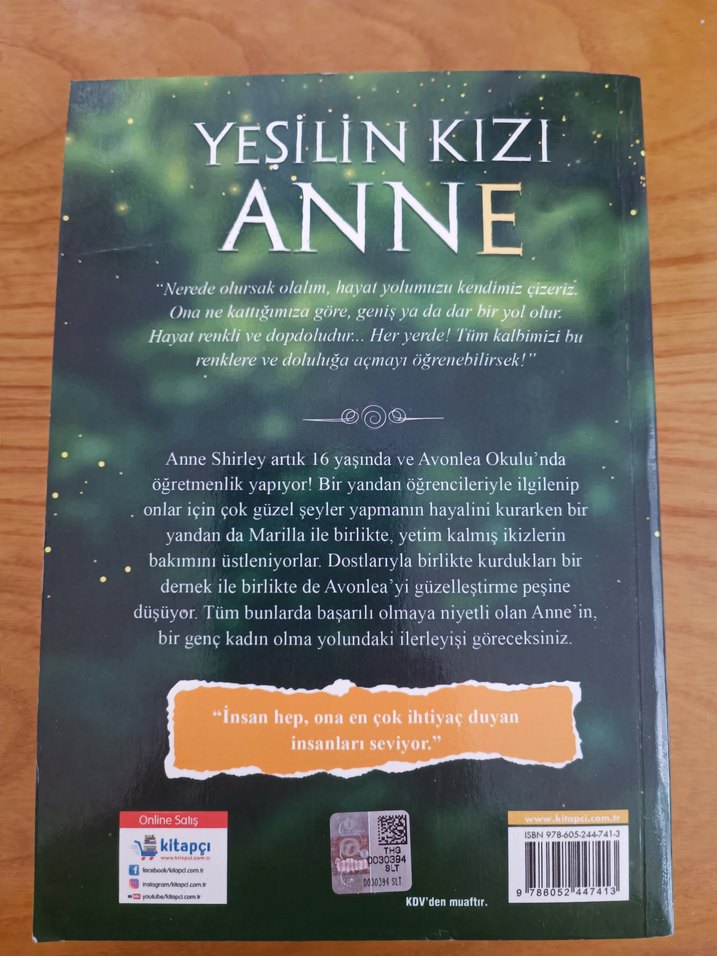 Yeşilin Kızı Anne - L.M. Montgomery - Görsel 2