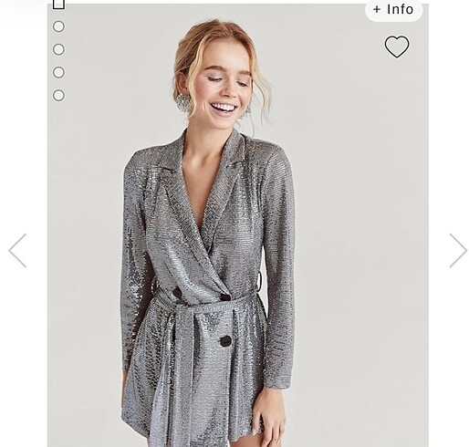 Payetli blazer elbise