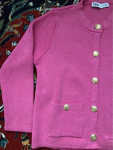 Zara Zara pembe ceket kazak