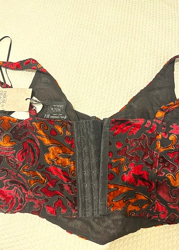 s Beden çeşitli Renk Dantel Detaylı Bağlama Desenli Strappy Büstiyer