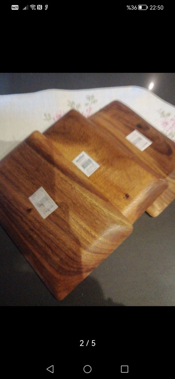 Bohem Tarzı Ahşap Bölmeli Tabak Seti - Görsel 2