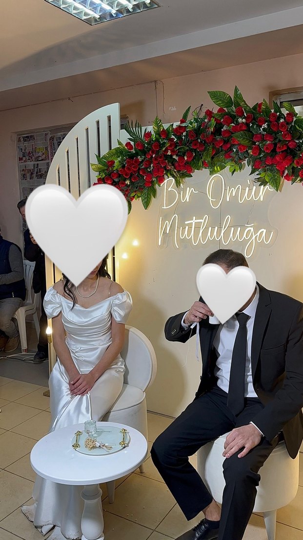 V Yaka Askılı Midi Beyaz Düz Gelinlik 
Nişan söz elbisesi - Görsel 2