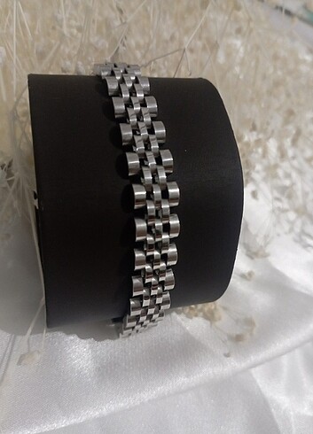  Beden gri Renk Rolex Kordon Çelik Erkek Bileklik Gümüş Renk