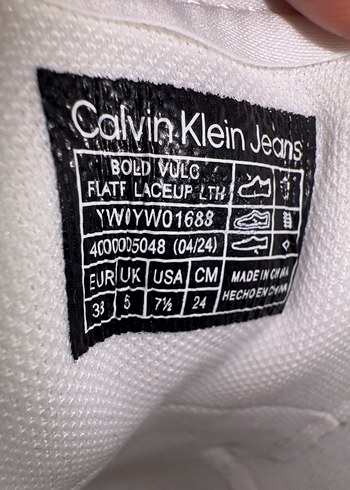 38 Beden Calvin Klein Beyaz Platform Spor Ayakkabı