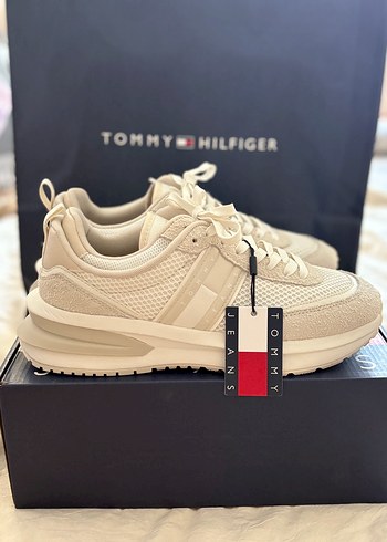 41 Beden Tommy Hilfiger Beyaz Platform Kadın Spor Ayakkabı