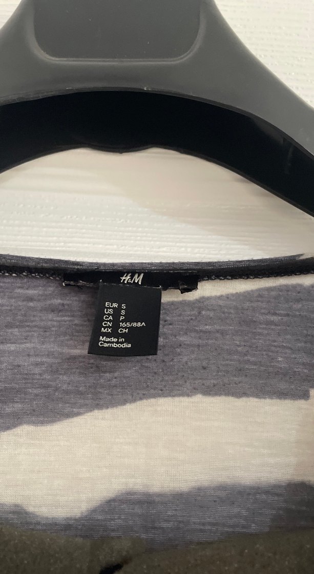 V Yaka Zebra Desenli Salaş Hamile Tunik - Görsel 5