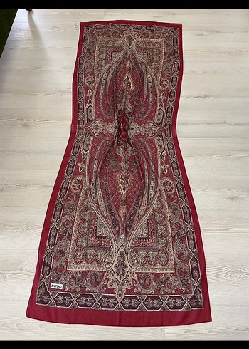 Bordo İpek Görünümlü Bohem Şal