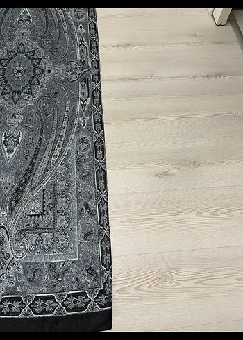 Beden Gri Desenli Klasik Şal