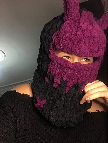 Purple devil rave ski mask