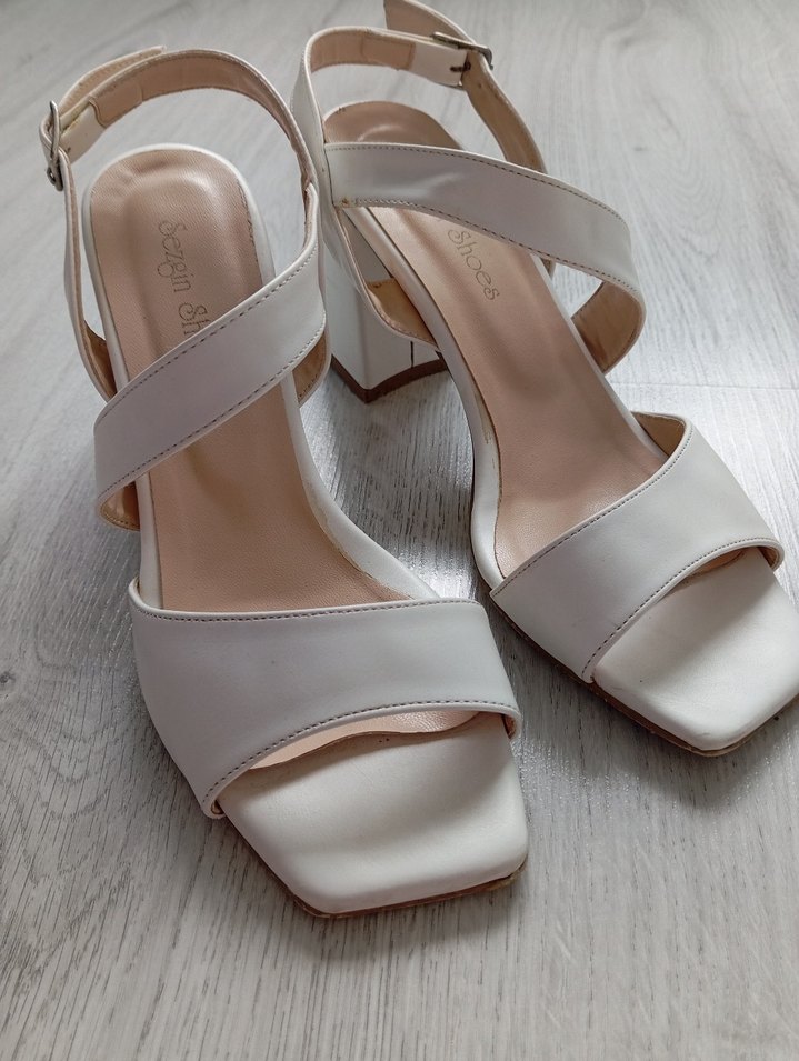 Bej Kadın Topuklu Sandalet - Görsel 2